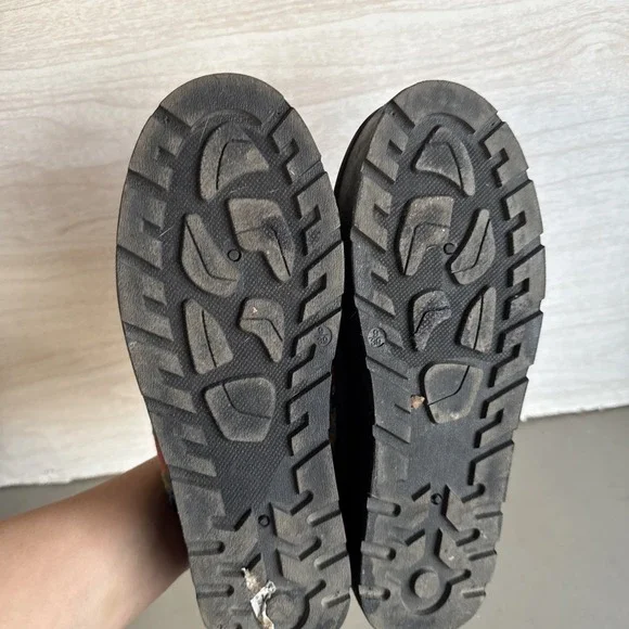 Bamboo Frosty Platform Crochet Clog slippers black multi-color pattern Sz 9/39 - Picture 7 of 9